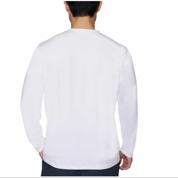 Hang Ten Men Long Sleeve Sun Tee, White - Picture 2 of 3